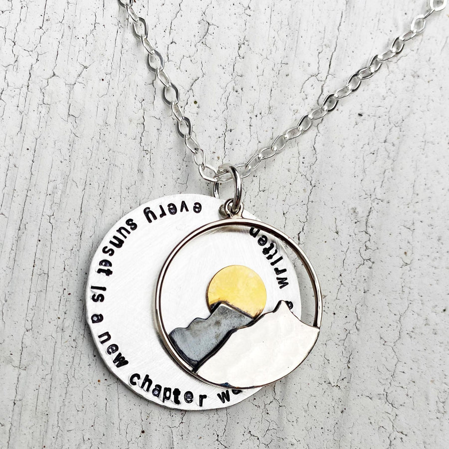 Artisan Sterling Silver Sunset Pendant 