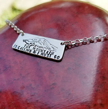 Mount Rainier is Calling... And You must Go!  Sterling Silver Original Necklace